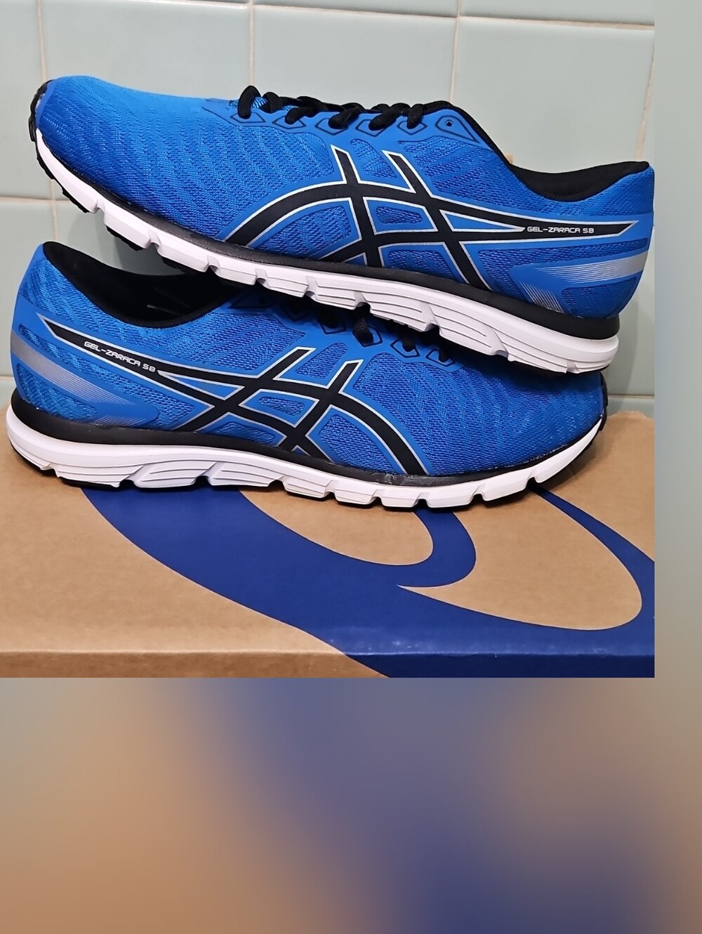 ASICS Zaraca Men’s Blue and Black Athletic Running Shoes Size 10